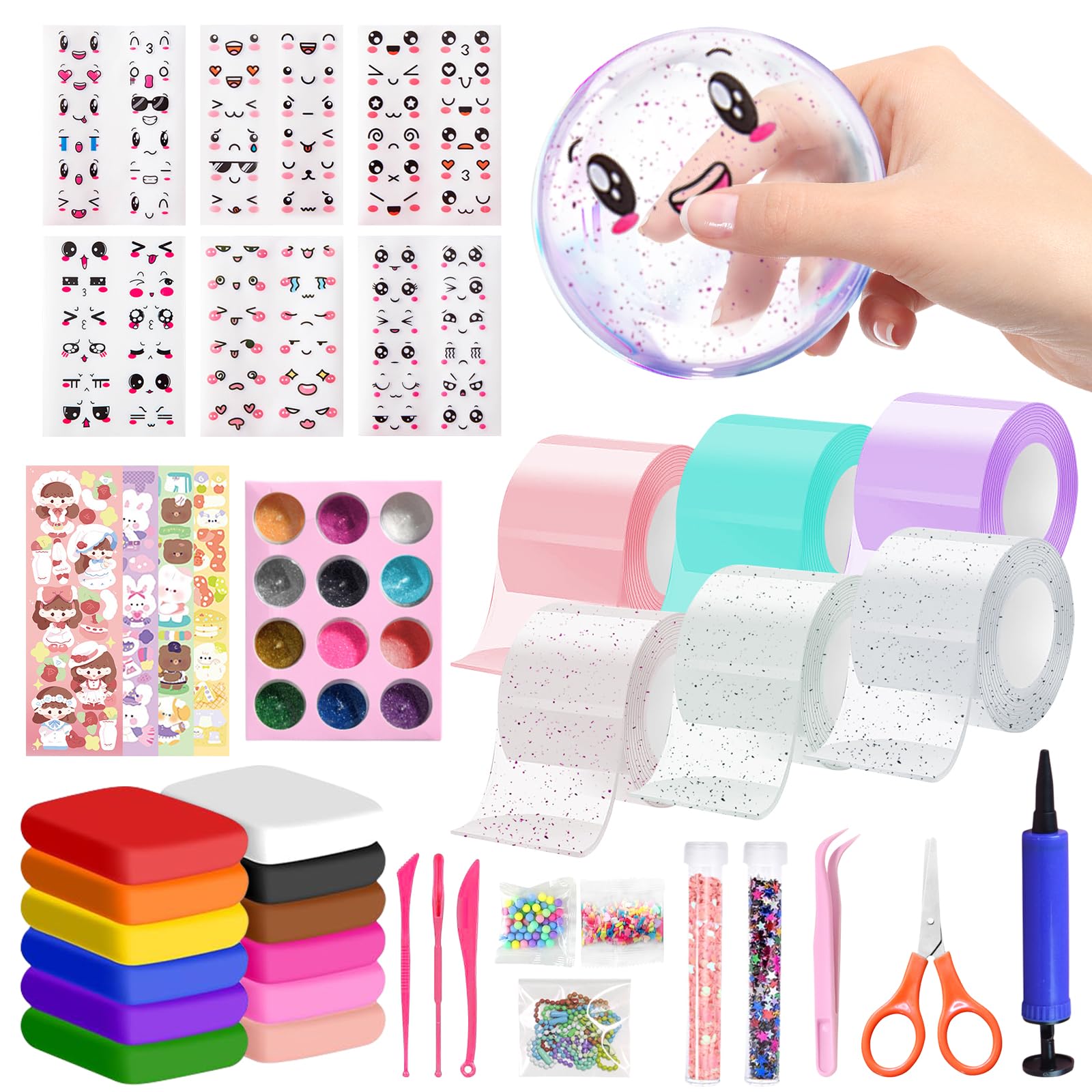 Set Completo Di Nastri Adesivi Biadesivi Nano Tape Per Impastare E Soffiare Bolle~p130268314