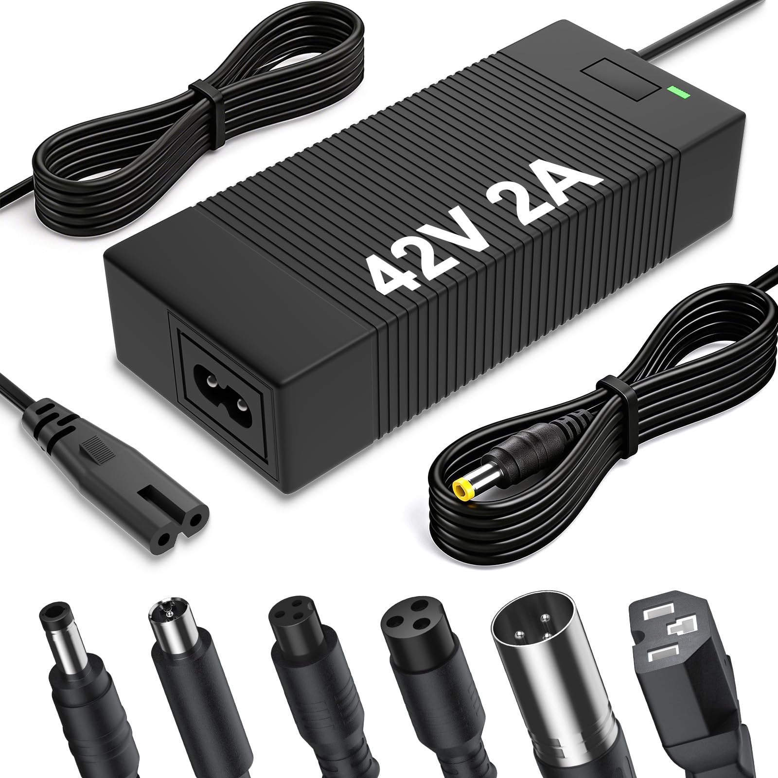 42V 2A E-Scooter Oplader Met 6 Stekkers, Compatibel Met Xiaomi, Ninebot