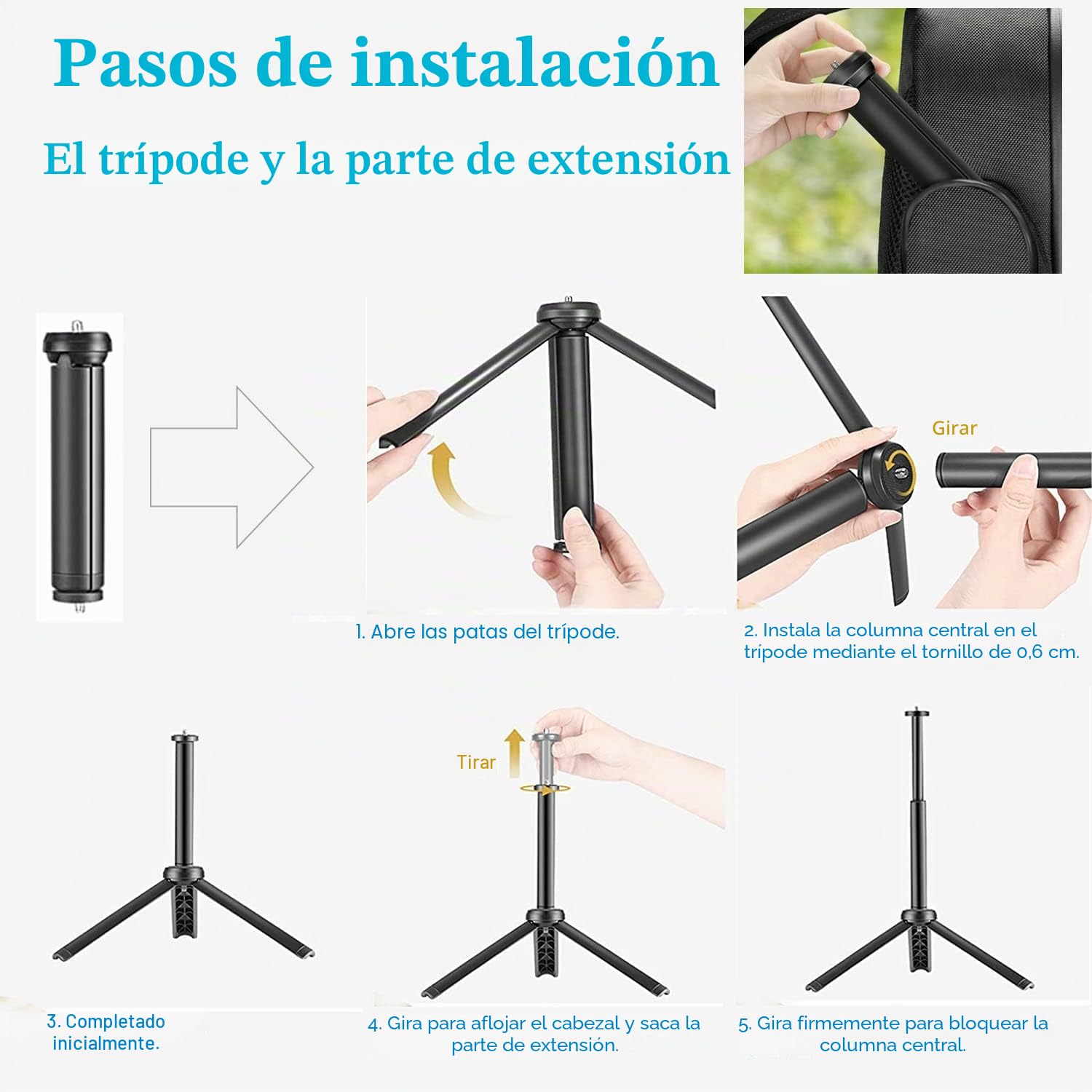 LED Video Light 2-Pack, 5600K Iluminacion Foco de Luz Fotografia USB con Mini Trípode y Filtros de Colores para Estudios, Tomas en Ángulos Pequeños, Grabación de Video, Transmisión de Juegos