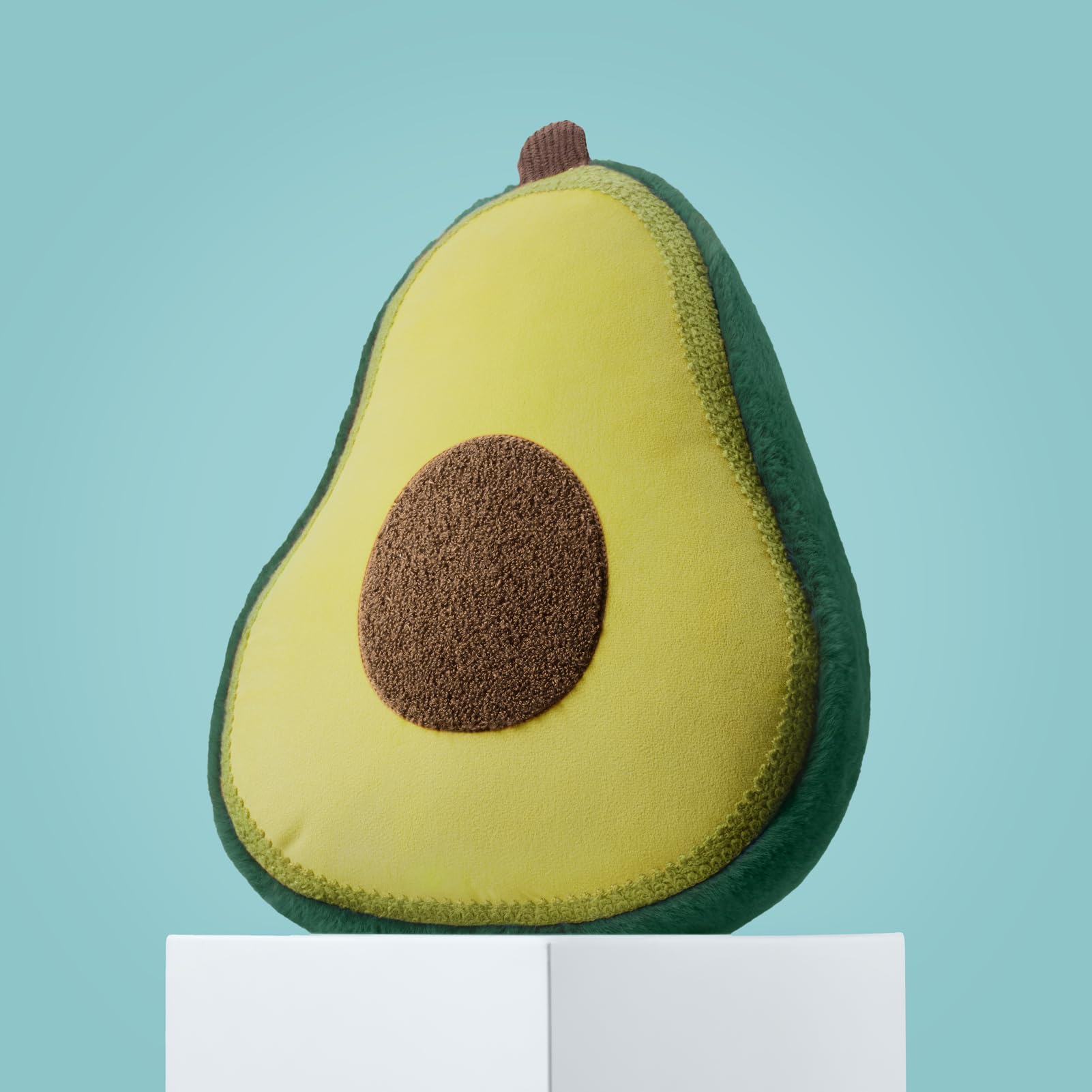 Phantoscope Avocado Shaped Throw Pillow, Fun Home Decor of Fruit Themed Shaped Cushions, Decorative Shaped Pillow for Couch Bed and Chair, Green,12.5 x15.5 inches