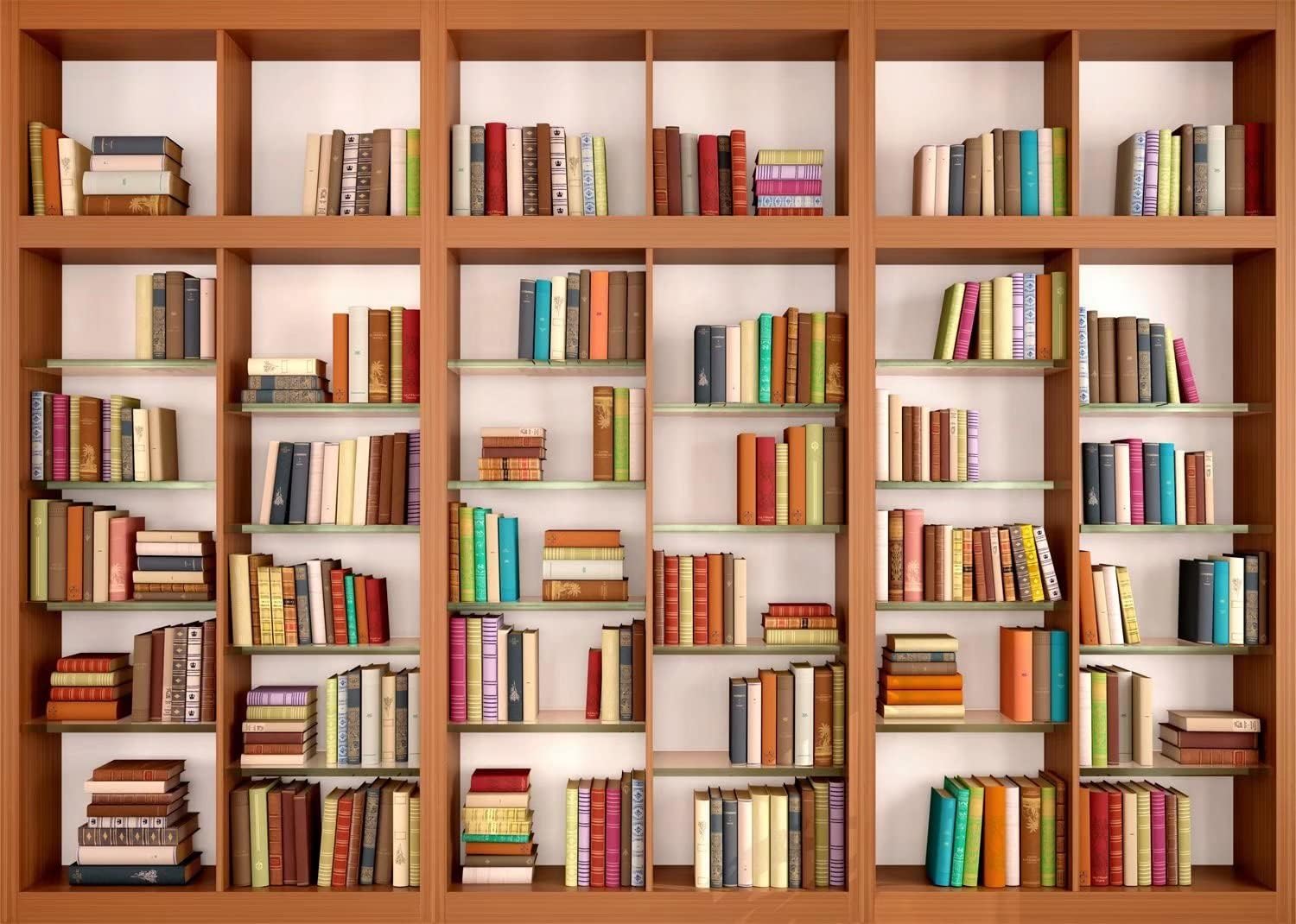 BELECO 7x5ft Fabric Modern Wooden Bookshelf Backdrop for Photography Bookcase Books Photo Backdrop Zoom Meeting Video Conferencing Background Home Office Wallpaper Kids Adults Portrait Shooting Props BELECO 7x5ft Fabric Modern Wooden Bookshelf Backdrop for Photography Bookcase Books Photo Backdrop Zoom Meeting Video Conferencing Background Home Office Wallpaper Kids Adults Portrait Shooting Props