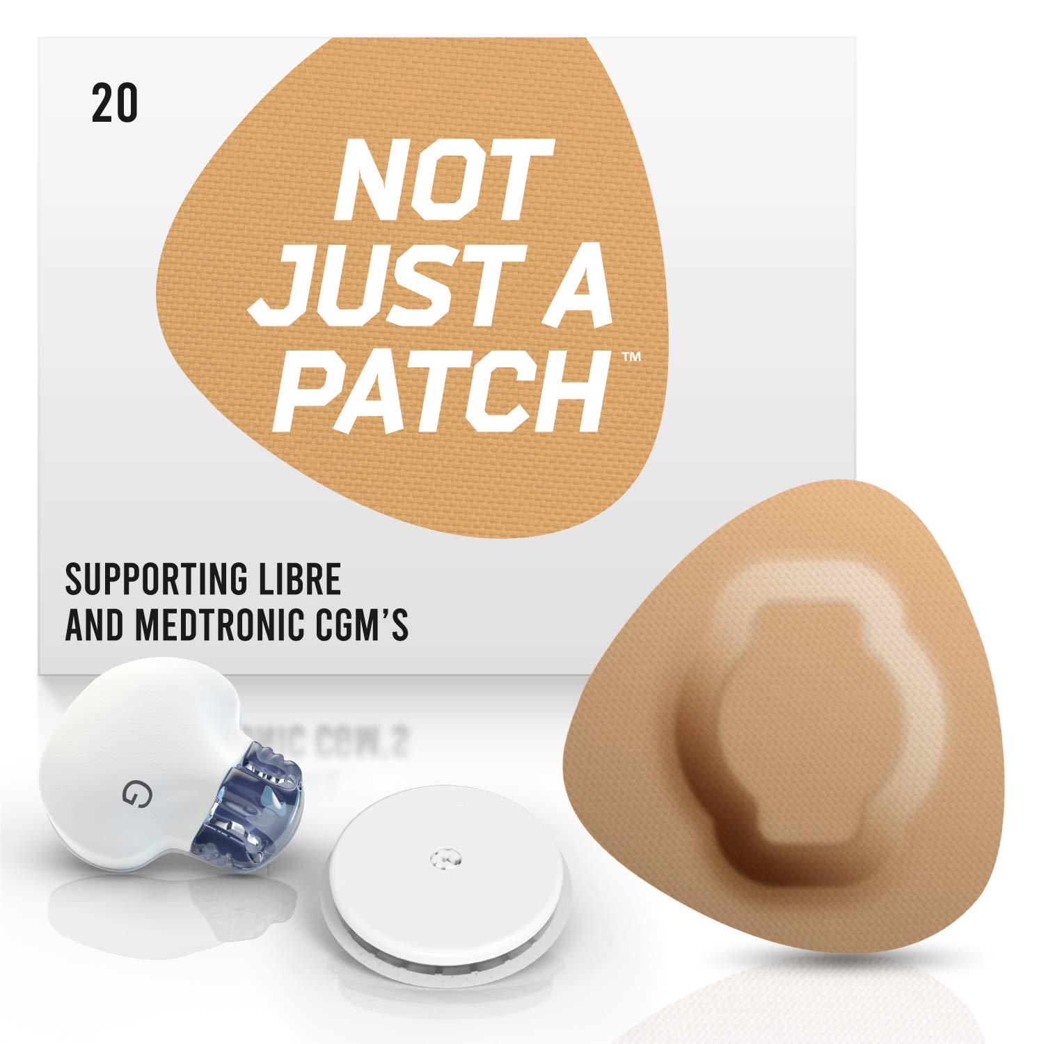 Not Just A Patch Cgm Sensor Patches For Freestyle Libre And Medtronic Sensors Pack Water Resistant Durable For 10 14 Days Pre Cut Freestyle Libre 2 Sensor Covers In Beige