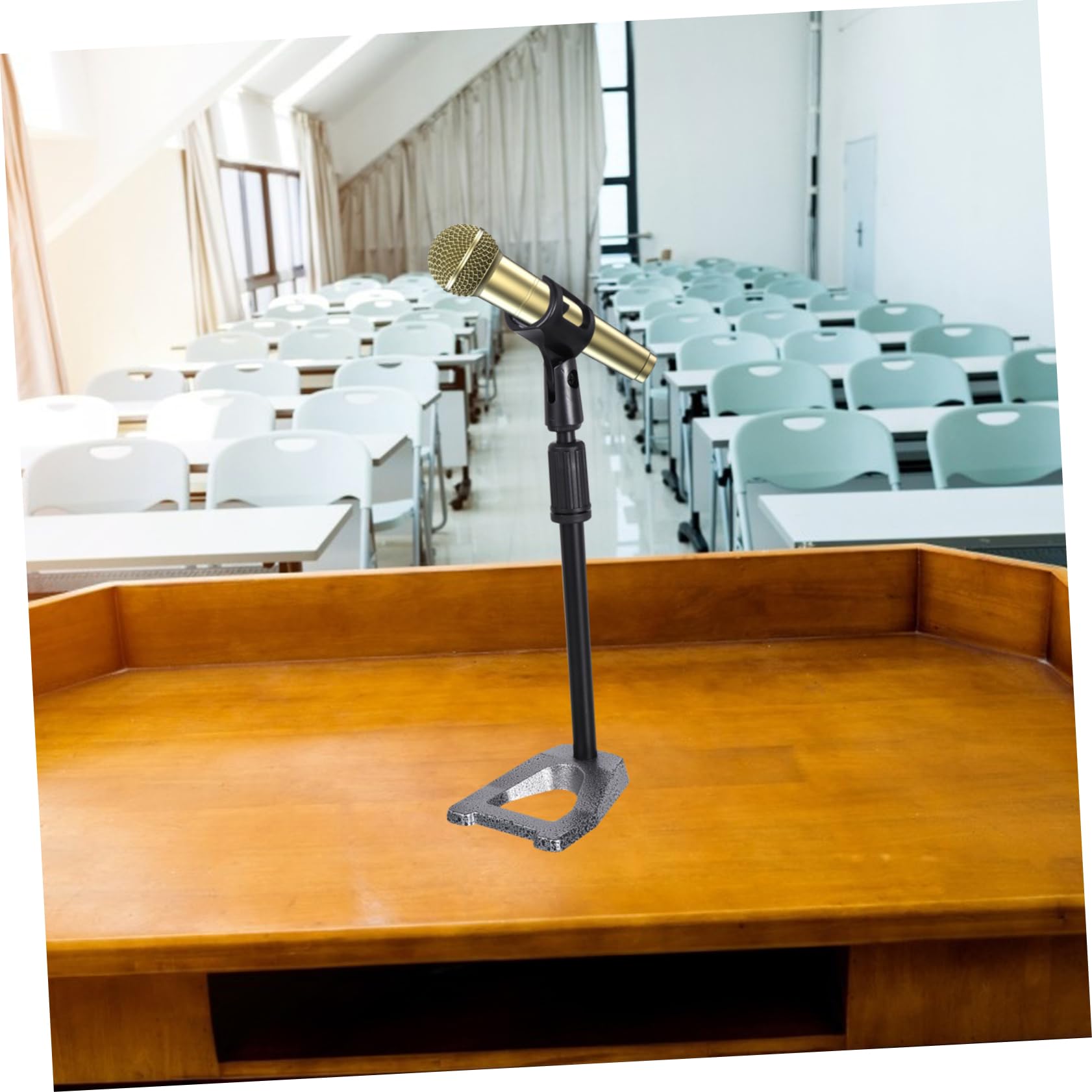 Supporto Per Microfono Con Altezza Montaggio Facile Base Pesante Antiscivolo Retrattile Fino Adatto Diversi Microfoni