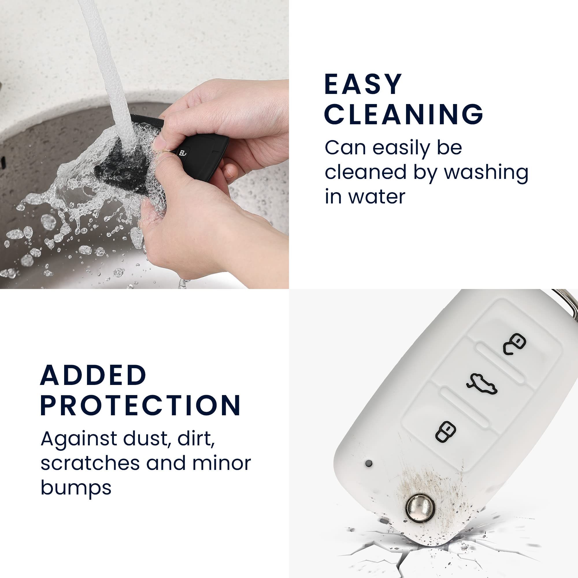 Coprichiave In Silicone Per VW Skoda Seat - Cover Protettiva Con 3 Tasti - Foto 3