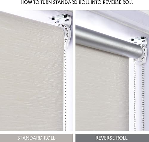 Miniatura 6 de ALLBRIGHT Cortinas enrollables con aislamiento térmico, 100% opacas, tela impermeable, 35 pulgadas de ancho con 95% de protección UV