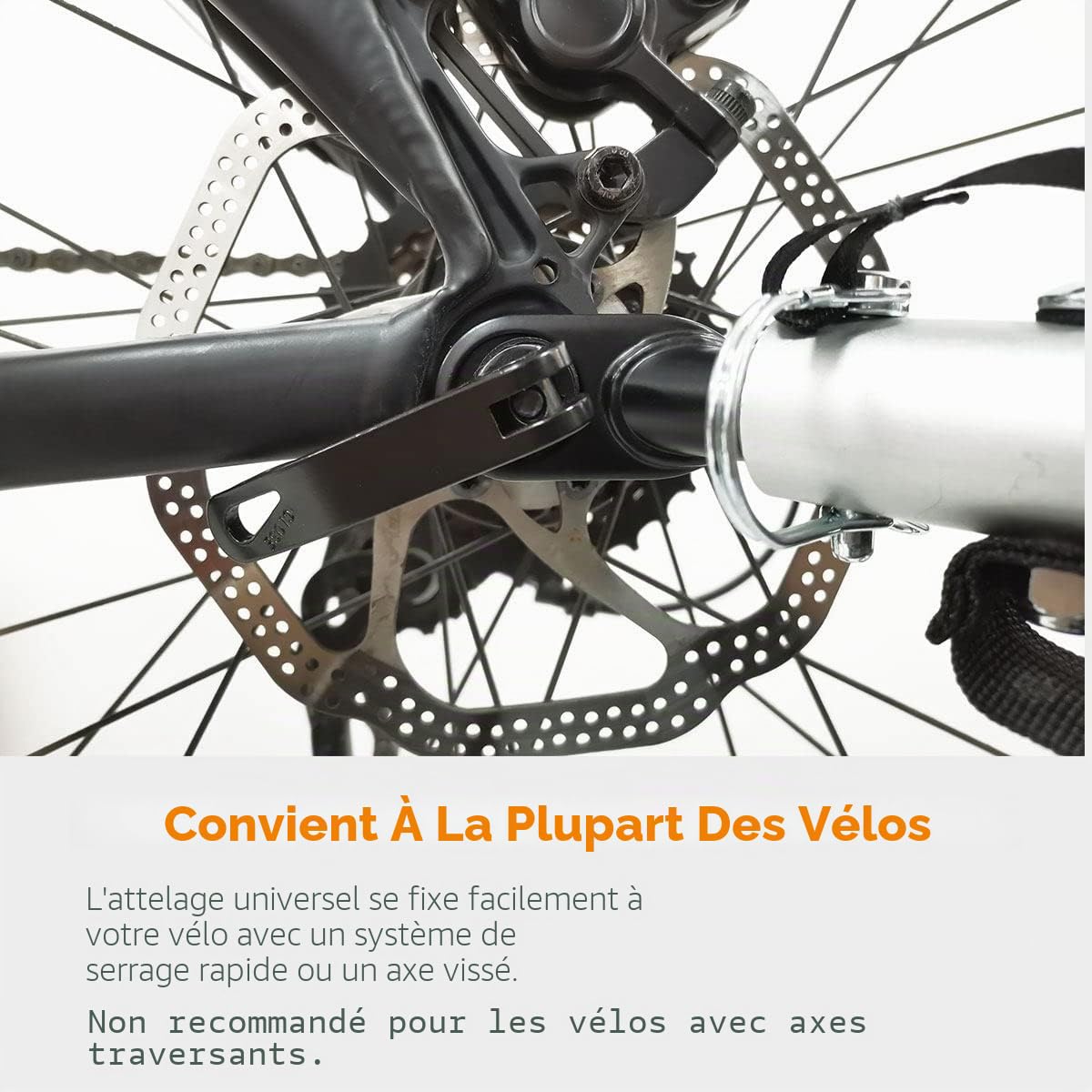 Tiggo Remorque de velo pliable - Surface de charge : 67 x 46 x 25 cm - env. 70 l / 2 boites a boissons, poids de charge : 40 kg