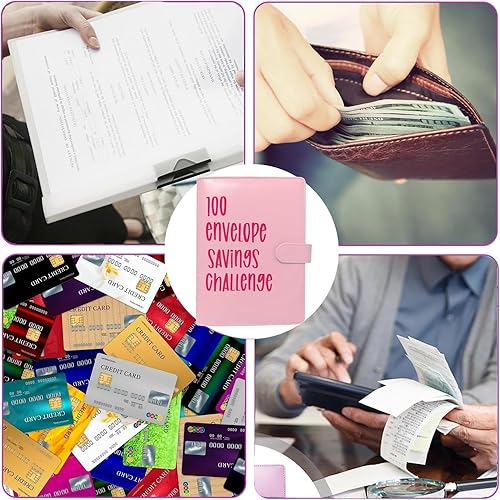 Miniatura 7 de Carpeta de desafío de 100 sobres, manera fácil y divertida de ahorrar $5,050, carpeta de desafíos de presupuesto, carpeta de desafíos de ahorro para
