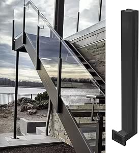 Amazon.com: ZAQYCM Side Mount Glass Railing Post Black - End/Middle ...
