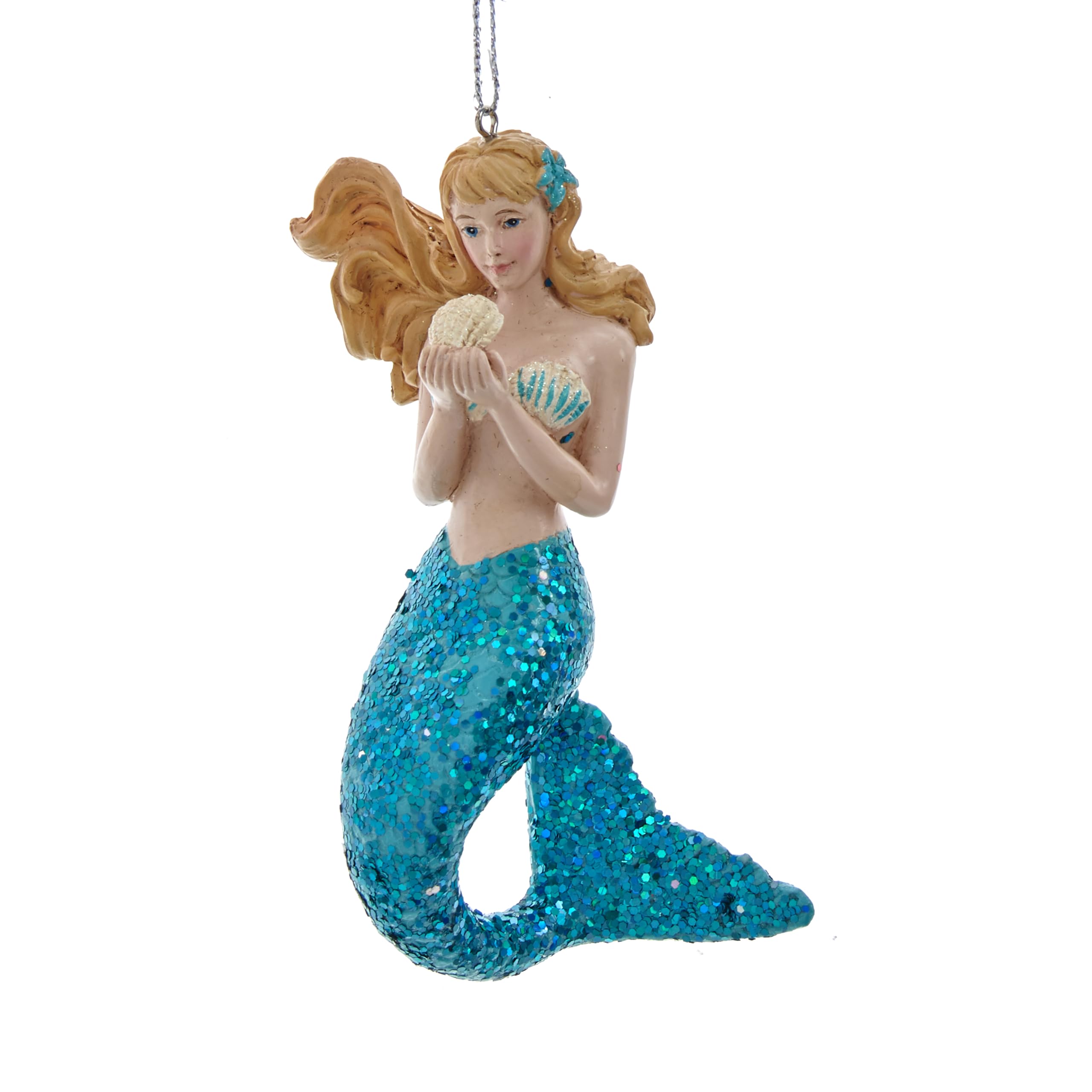 Sirène Kurt Adler aqua pour sublimer votre sapin de Noël féerique