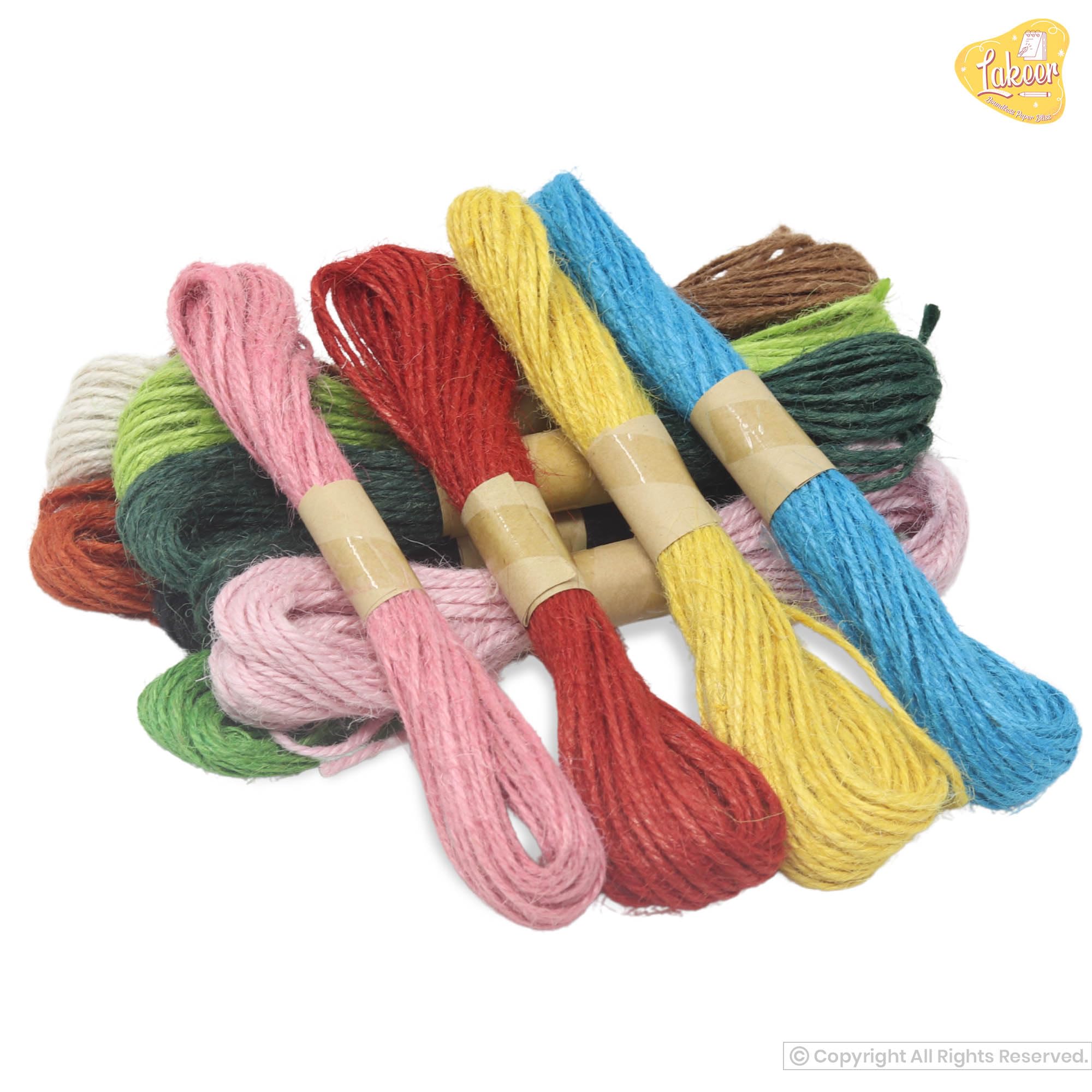 Lakeer 12 Color Jute Twin Thread Rope Multicolor 12 Colours 10 Meter Each for Art & Craft Decoration Gift Wrapping DIY Projects — Amazon image 7