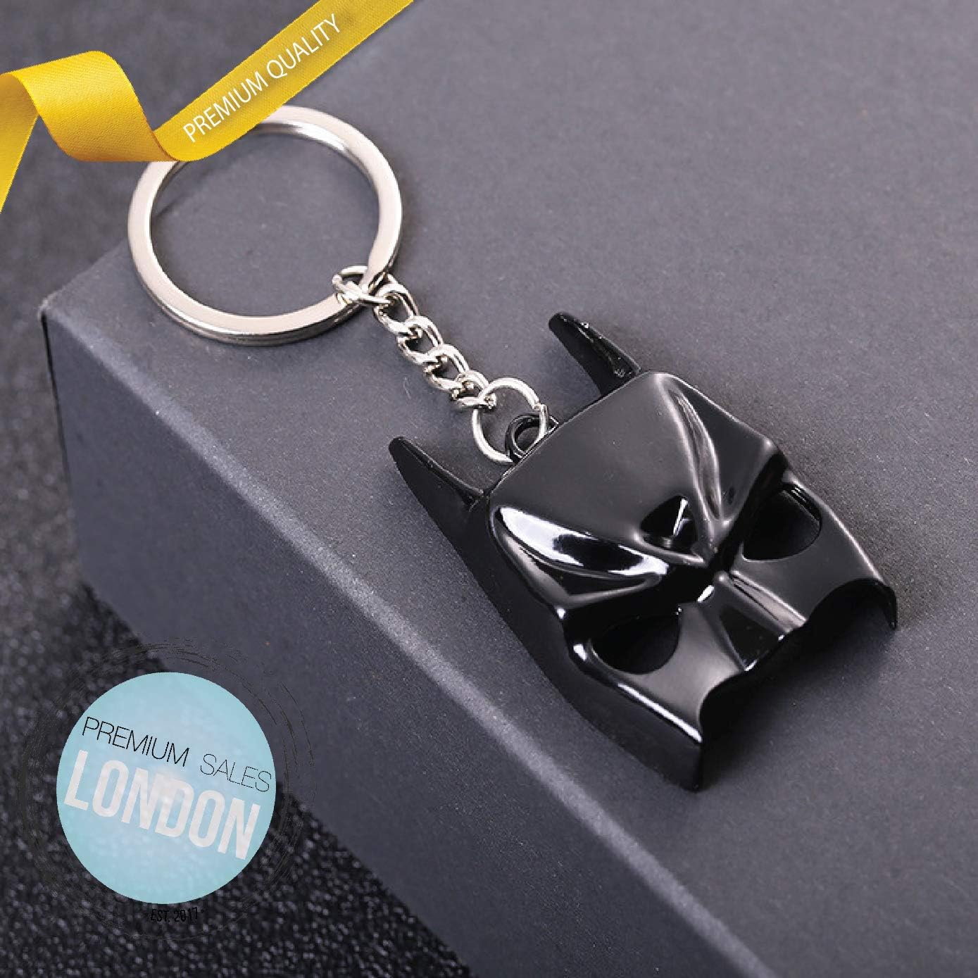 PSL Batman Keychain Ring Metal Personalized Custom Hero Keychains Car Key Pendants Holder Gift for Men