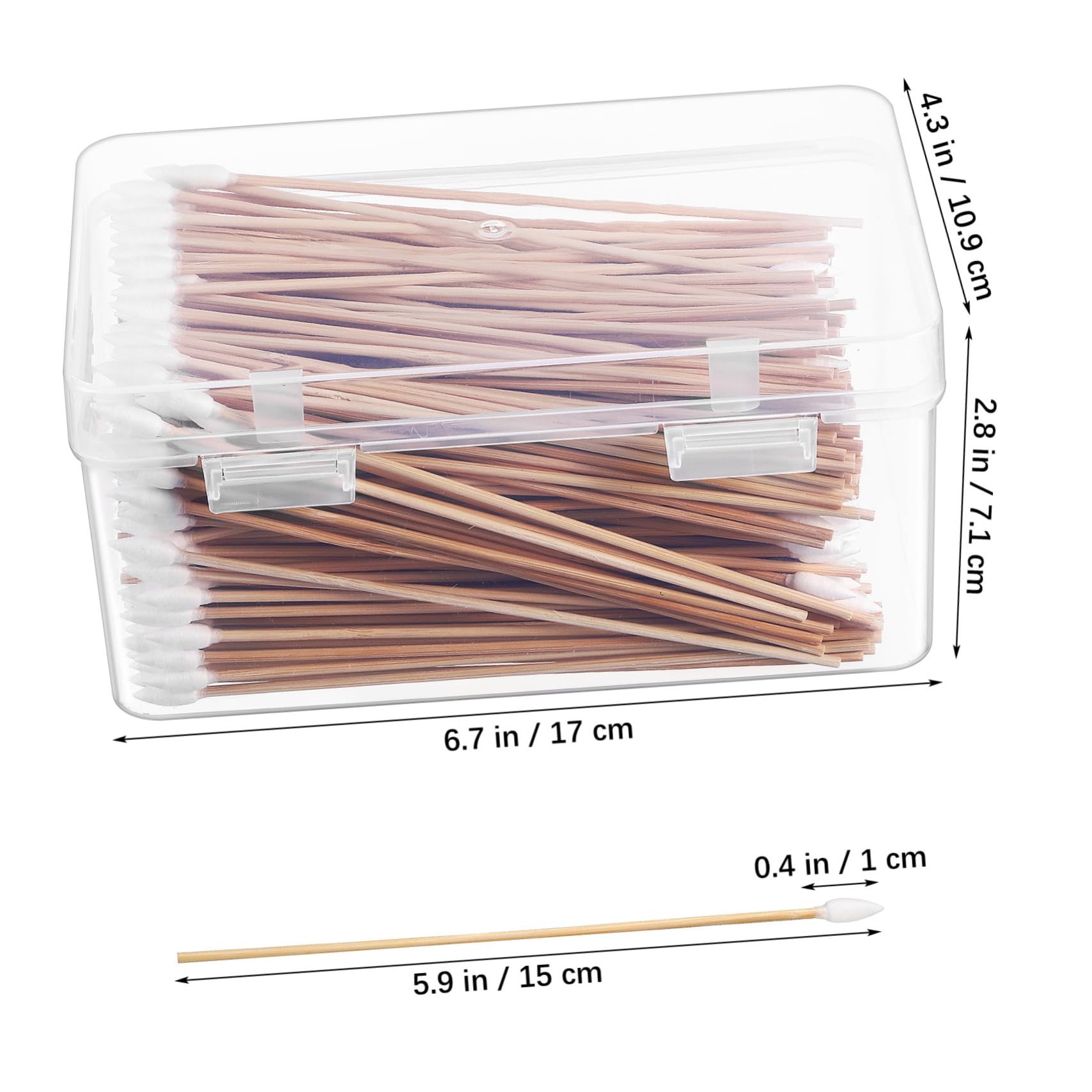 Healvian 2 Set Batuffolo Di Cotone Applicatore Di Cotone Punta Di Cotone Auricolari Cotonfioc Pz Bastoncini Applicatori Per Il Trucco Bastoncini Di Cotone Di Legno Khaki 500 Pezzi * 2