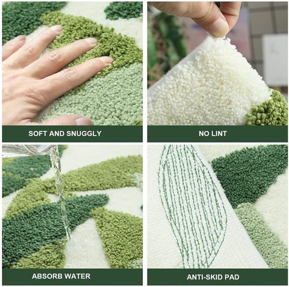 Non-Slip Bathroom mat pad Super Soft Absorbent Carpet for Bathroom, Shower, Kitchen, Doorway
