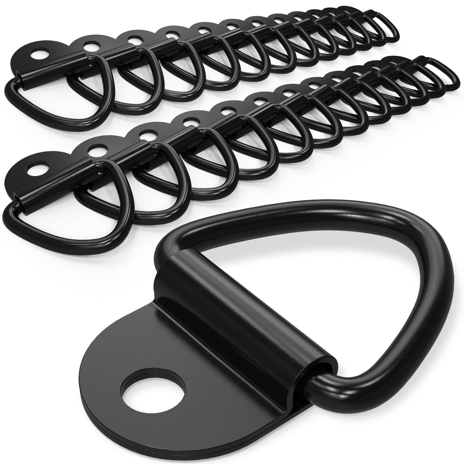 4 Cinghie Di Ancoraggio Automatiche Con Gancio A Punta – 5,0 M X 25 Mm, 350/700 DaN, Conforme EN 12195-2, Riavvolgimento Automatico - 2