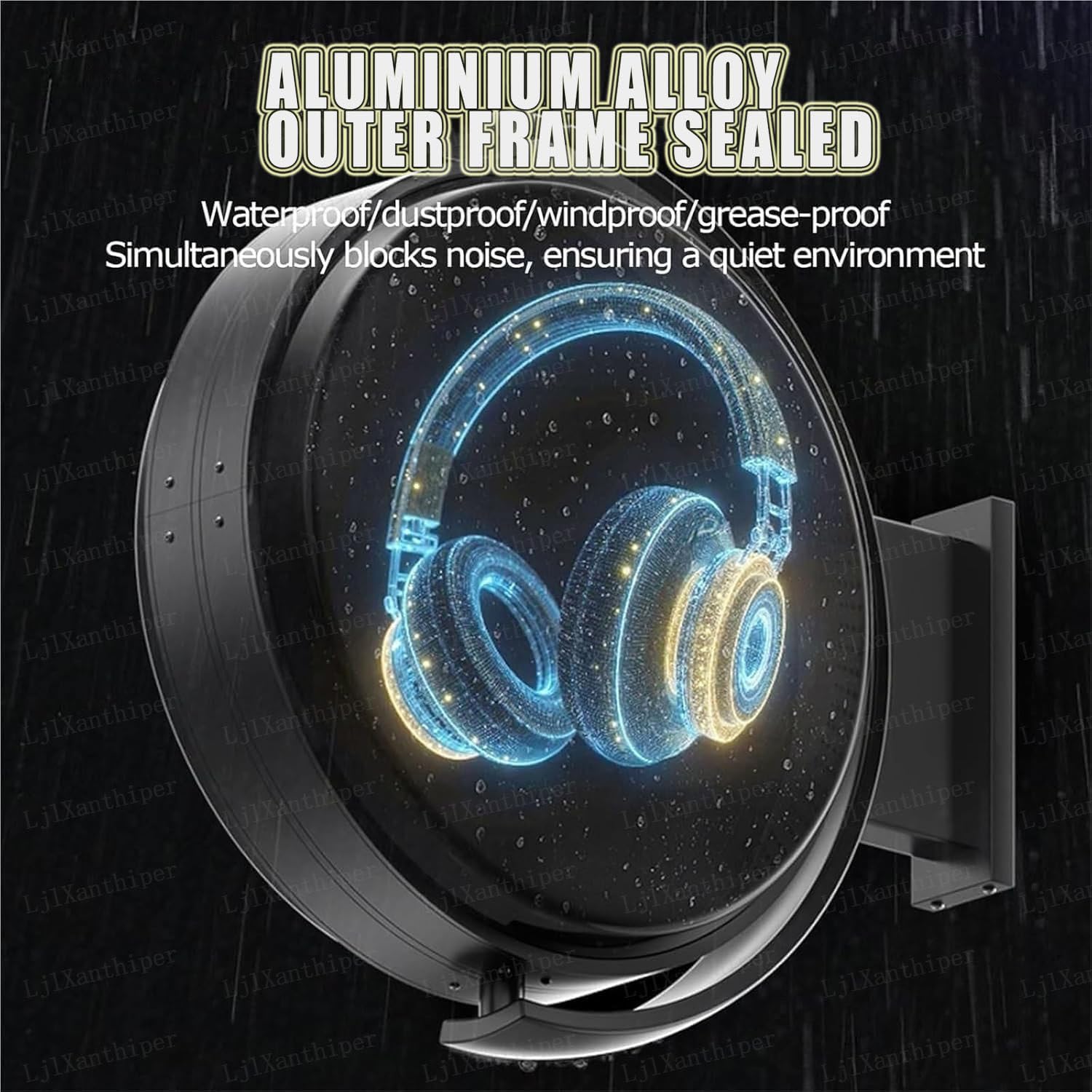 Valla Publicitaria Impermeable,Doppelseitiger 3D Hologramm Leuchtkasten für Werbezwecke,3D Letrero De Caja De Luz Proyectante Redonda LED,para Tiendas,Negocios,Cafés,Salones 70cm