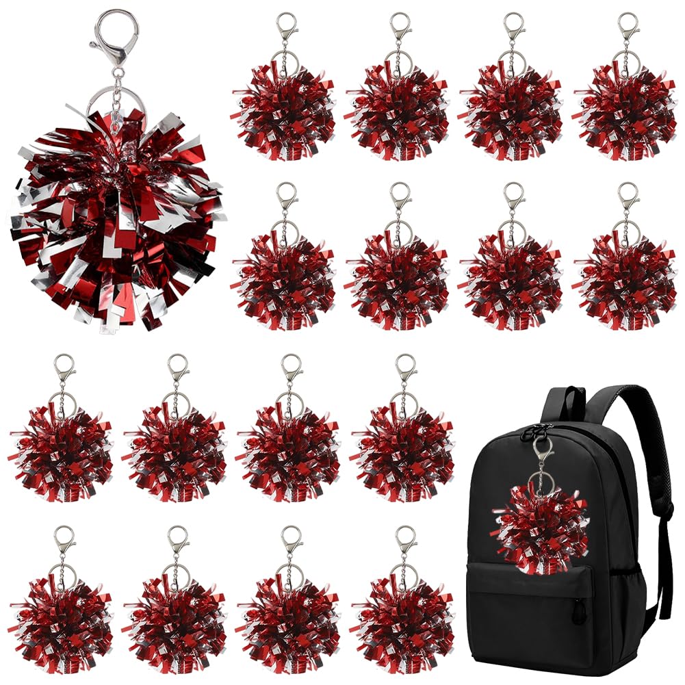Porte-clés pompon rouge CREATCABIN : fini les clés perdues grâce au fermoir mousqueton solide