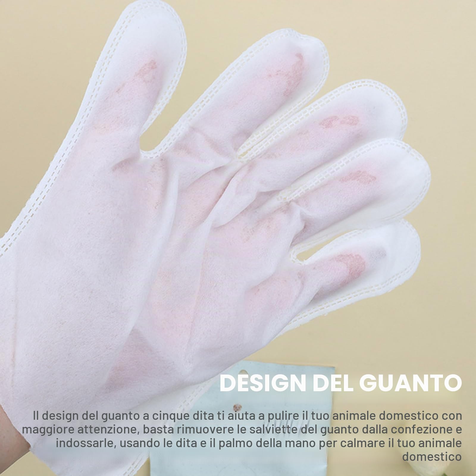 30 salviettine per animali domestici per toelettatura usa e getta per il bagno e la cura per zampe, pelliccia, viso, orecchie, glutei e corpo