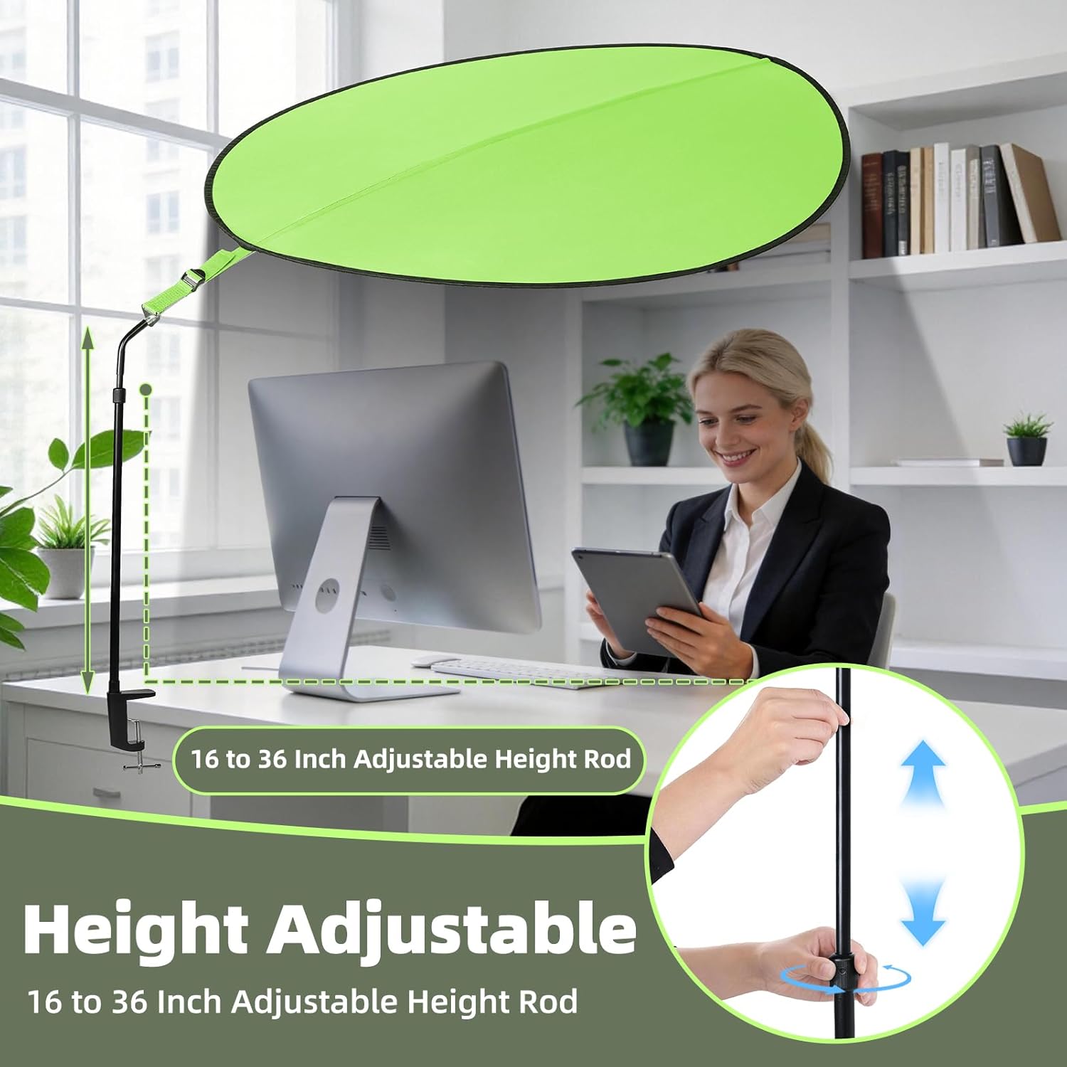 Office Cubicle and Desk Shade - Suitable for Cubicle to Block Light and Privacy Protection Cubicle Light Shield Black Diameter 52 inches，Designed for Light Sensitive Workers.