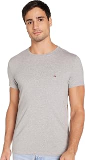 Men's T-Shirt - Logo T Shirt For Men - Crew Neck T Shirt Men - Tommy Jeans Logo - 100% Organic Cotton Jersey
