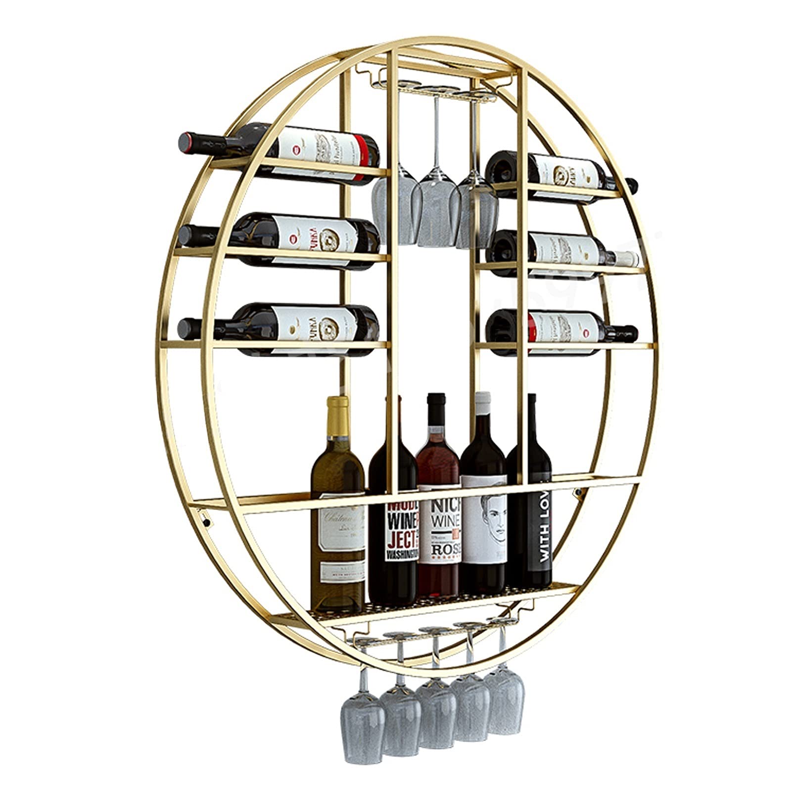 Porte-bouteille de vin avec porte-verre pour un bar à la maison