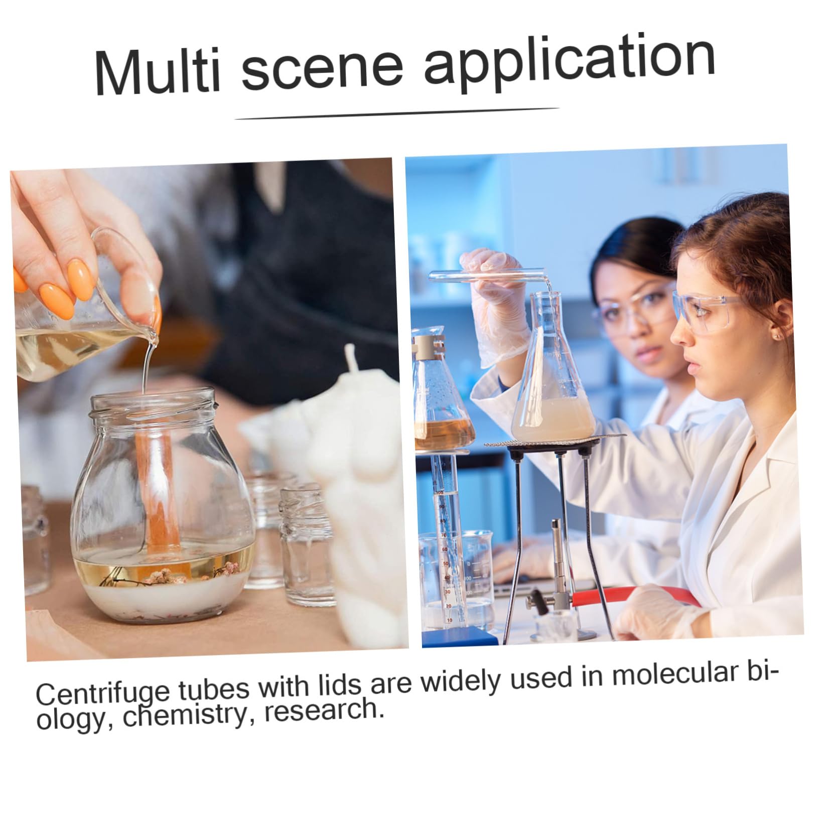 50pezzi Provette Per Centrifuga Con Tappi Vite Da Tubo Da Laboratorio Compatto e Resistente Per Esperimenti e Conservazione Liquidi Fondo Piatti Design Sigillante Antileak