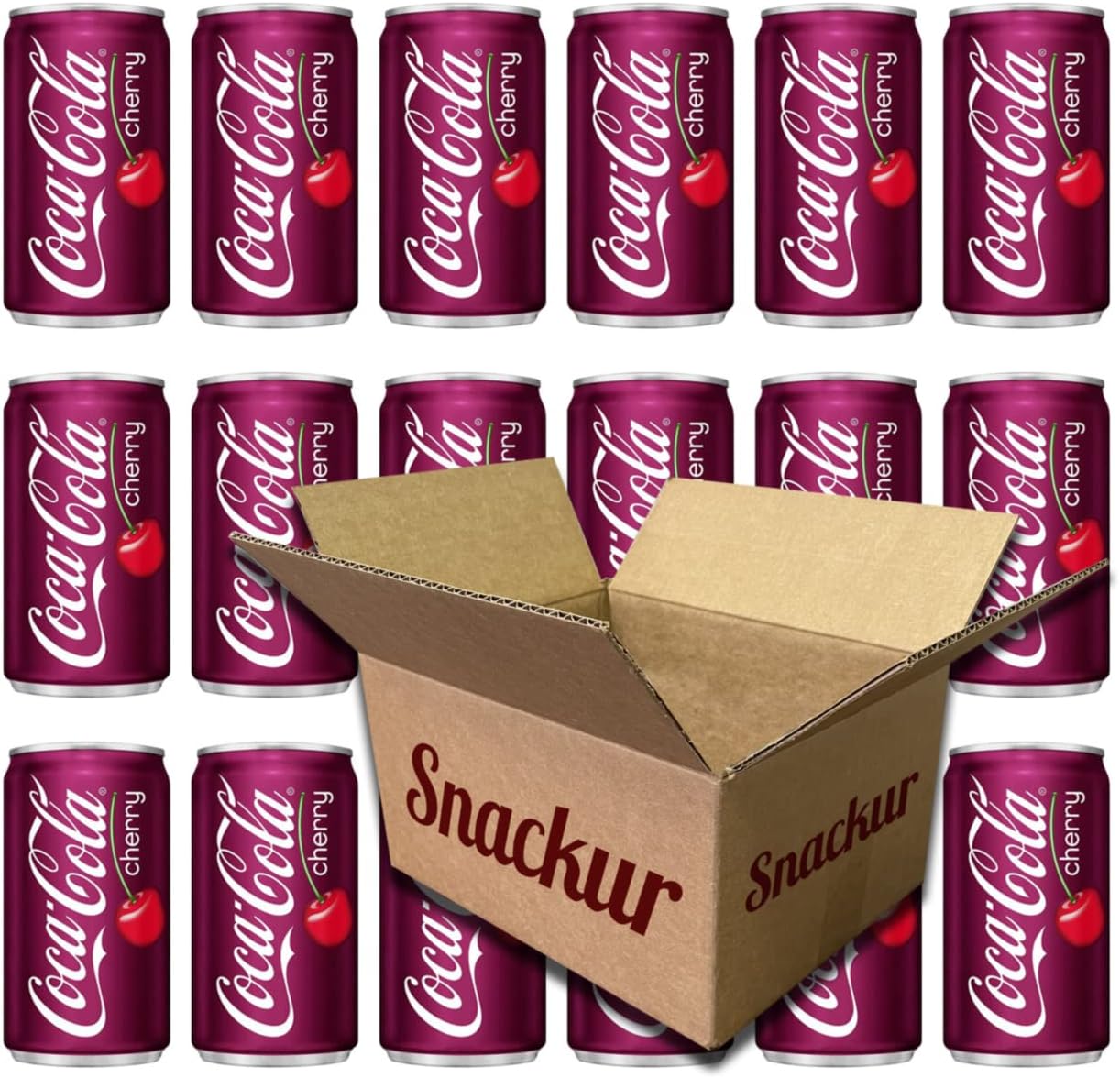 Cola Cherry Cans, 12 oz, 18 Pack in Snackur Safe Ship Box