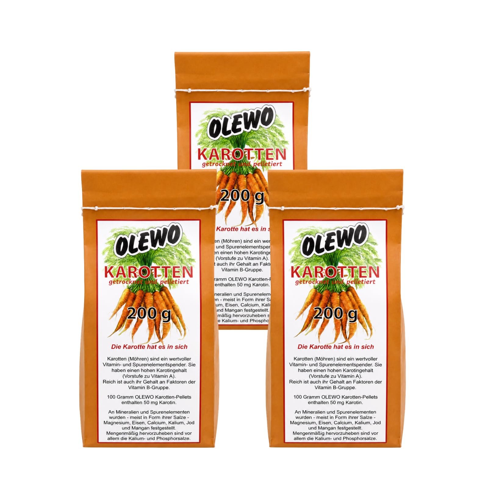 Pellets de carottes pour la défense immunitaire naturelle des chiens et chats