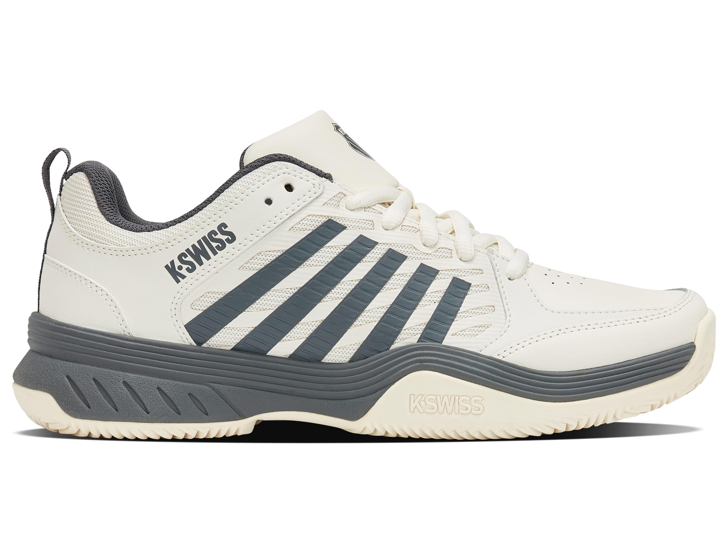 K-Swiss Tennis Men's Court Express 2 Clay Tennis Shoes, Egret/Turbulence, 9.5