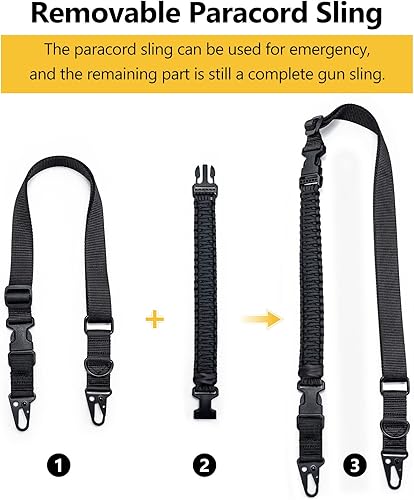 Vista 8 de CVLIFE Correa de paracaídas 550 de longitud ajustable con gancho de metal de apertura más grande