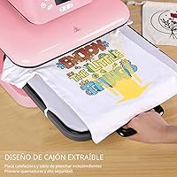 Vista 6 de HTVRONT - Máquina de prensa de calor automática para camisetas - Prensa de calor 15x15 con liberación automática - Calienta rápido y calienta Rosa