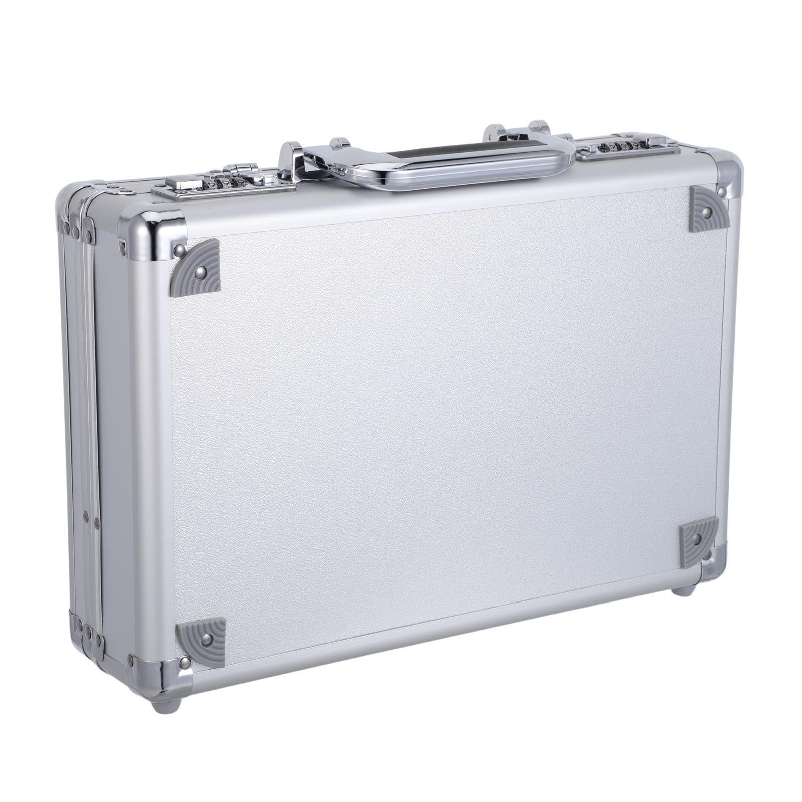 Toddmomy Boîte à Outils Portable avec Serrure à Code en Alliage D'aluminium Design, Multifonctionnelle Couleur Argenté pour Voyage et Lieu de Travail