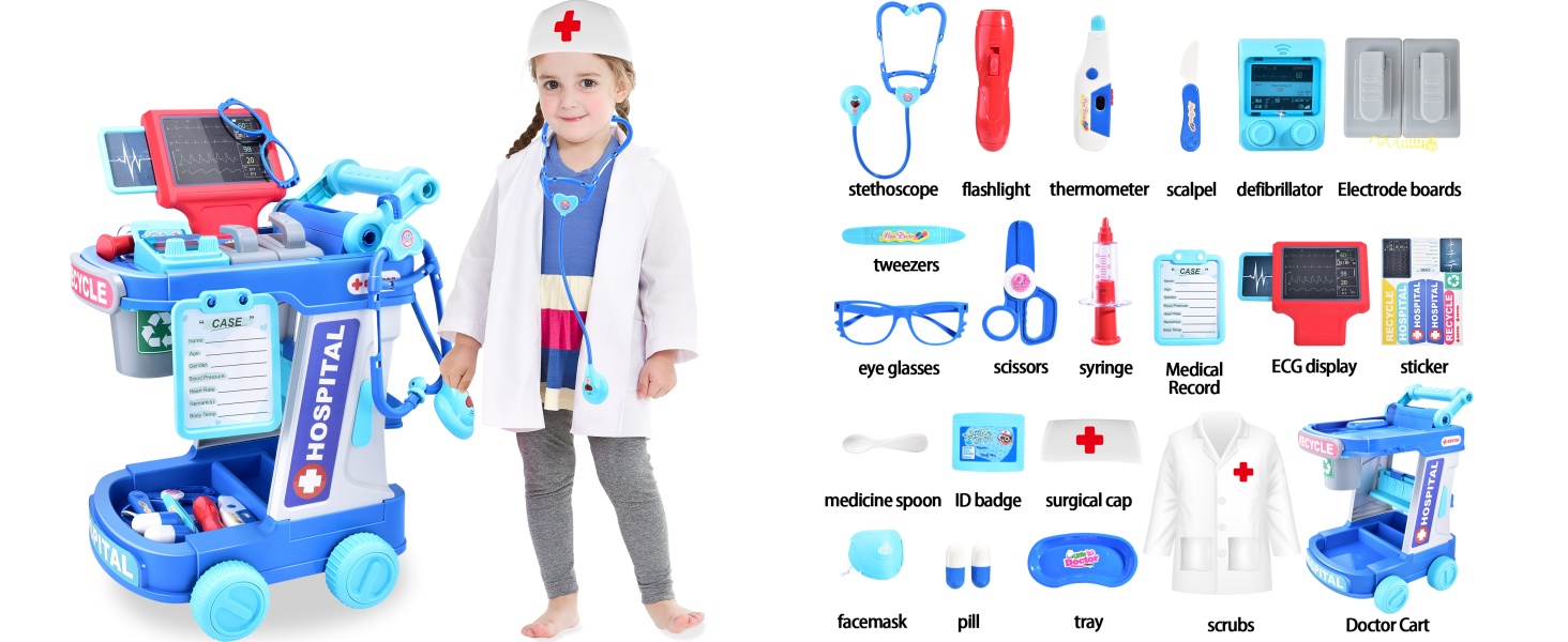 Polly Pockets For Girls 6-12 Doctor Kit For Kids Girls, 36 Pcs