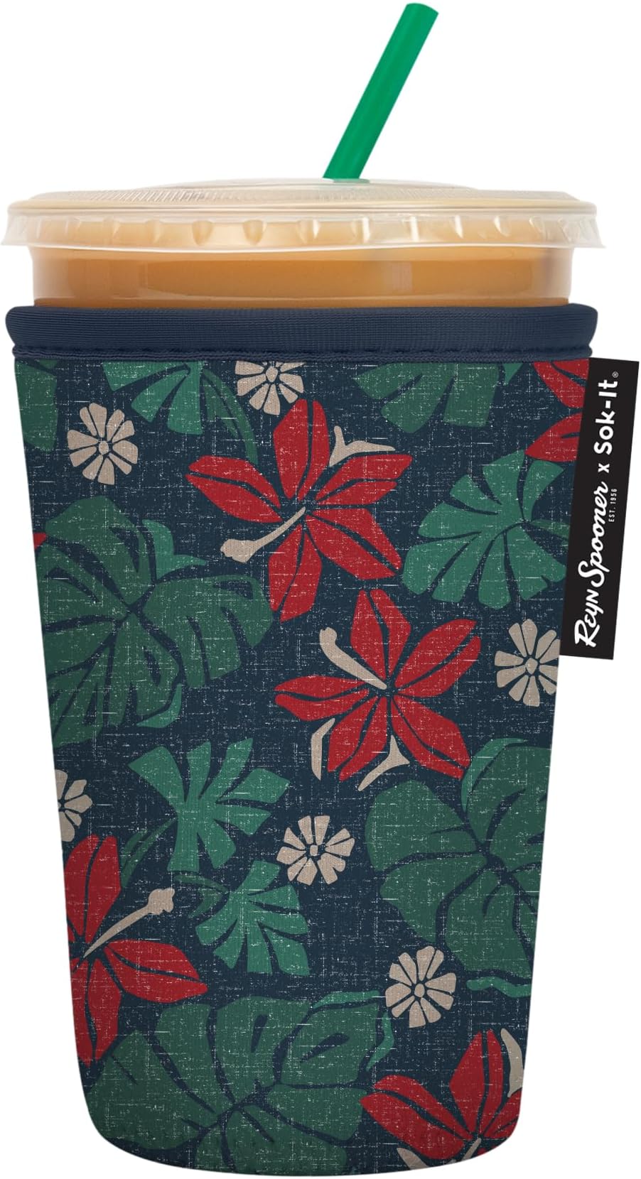Sok ItJava Sok Iced Coffee & Cold Soda Insulated Neoprene Cup Sleeve (Pahala Xmas, Medium: 24-28oz)
