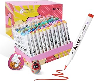 Arrtx 120 Acrylic Paint Pens, Acrylic Markers for Adult Artists, Coloring,…