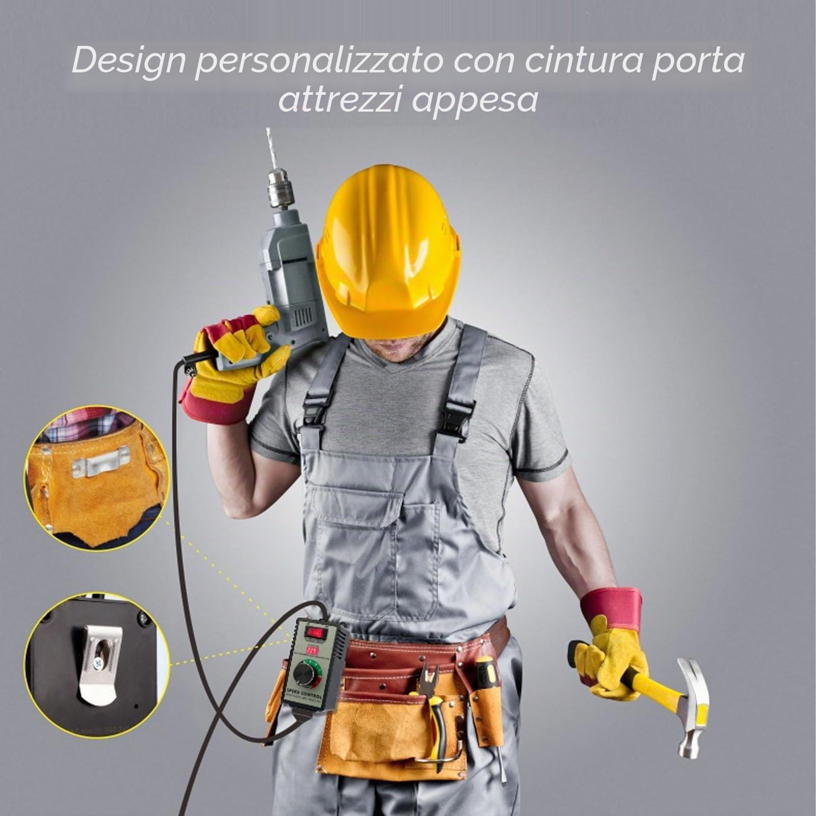 Regolatore di velocità del Motore CA da 4000 W Materiale ABS Regolatore di Tensione Elettronico da 220-240 V A 0-220 V 10 A Reostato Regolatore di velocità Variabile Regolazione