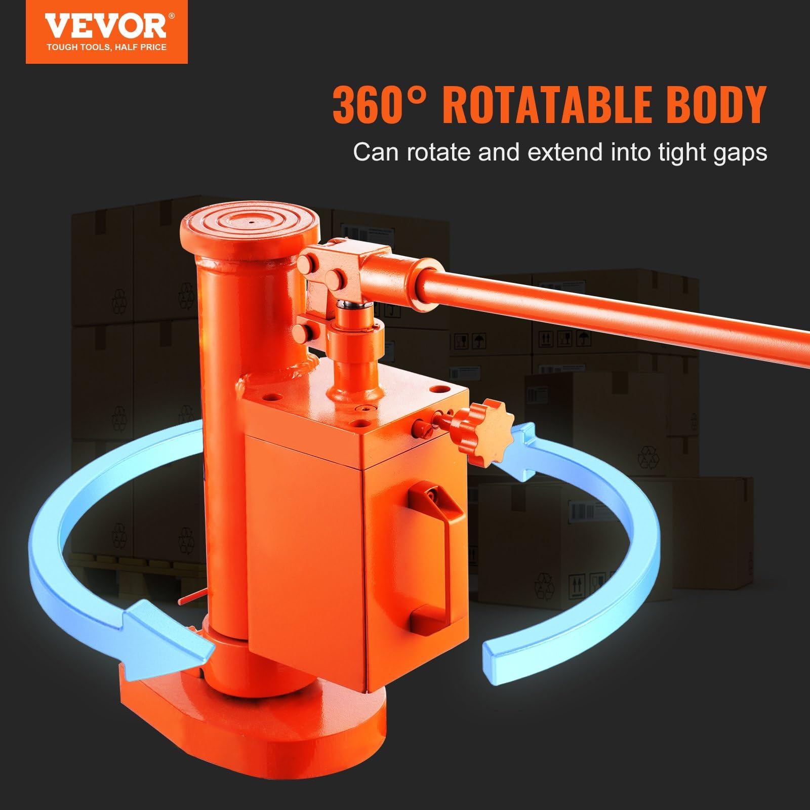 Hydraulic Toe Jack, 5 Ton On Toe Toe Jack Lift, 10 Ton On Top Lift Capacity Machine Jack, 1.0-9.1 in Toe Height, 14.6-22.4 in Top Height, 360? Rotatable Claw Jack for Machinery, Industry