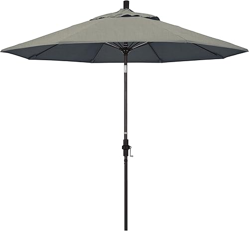 Miniatura 33 de California Umbrella GSCUF908117-5461 - Sombrilla redonda de 9 pies con poste de aluminio y varillas de fibra de vidrio para patio, 9 pies, color