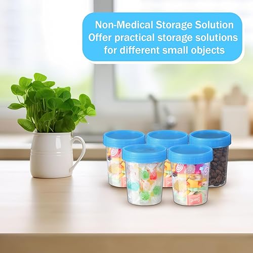 Miniatura 7 de Geiserailie 15 Vasos Desechables para Muestras de Orina para Pruebas, Contenedor de Muestras de 4 oz con Tapas de Rosca a Prueba de Fugas