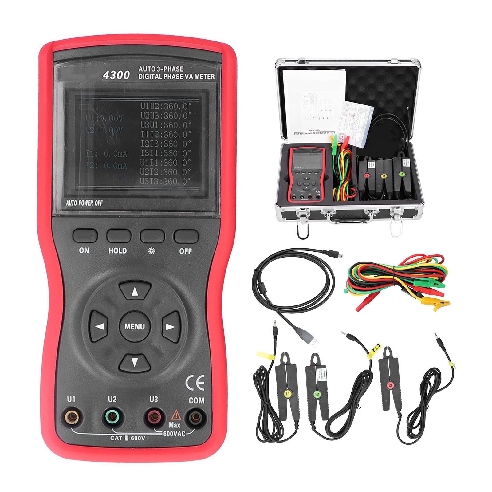 Buy Phase Meter,ETCR4300 3 Phase Volt‑Ampere Phase Meter Tester for