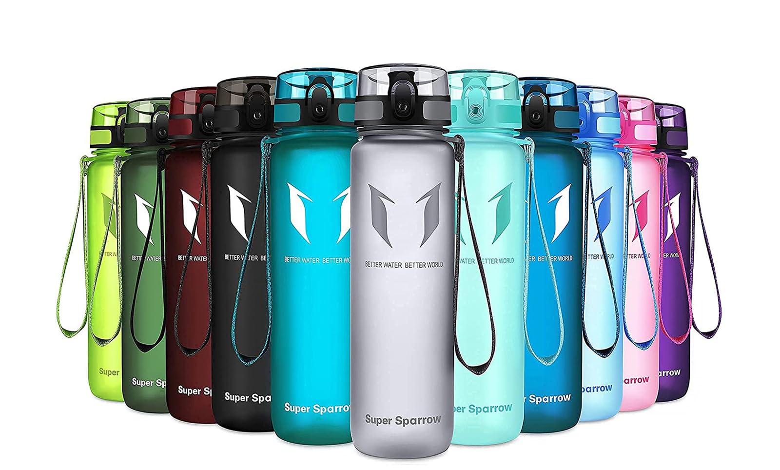 Super Sparrow Borraccia Sportiva & Bottiglia Bambini Senza Perdite - 350ml/500ml/750ml/1L/1.5L - Senza BPA
