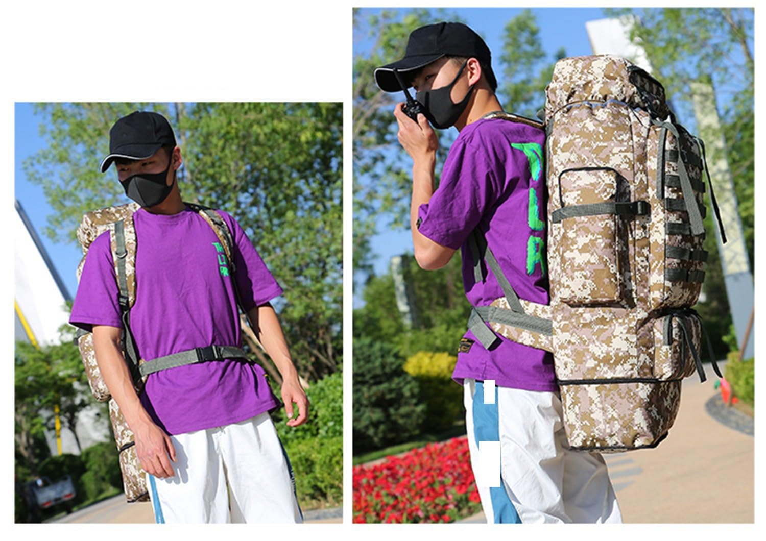 Zaino Tattico Militare Resistente Da 100 Litri Di Campeggio Zaino Da Viaggio Per Sport All'aria Aperta Di Grande Capacità Per Caccia Viaggi Di Lavoro Arrampicata Pesca Alpinismo,Escursionismo E