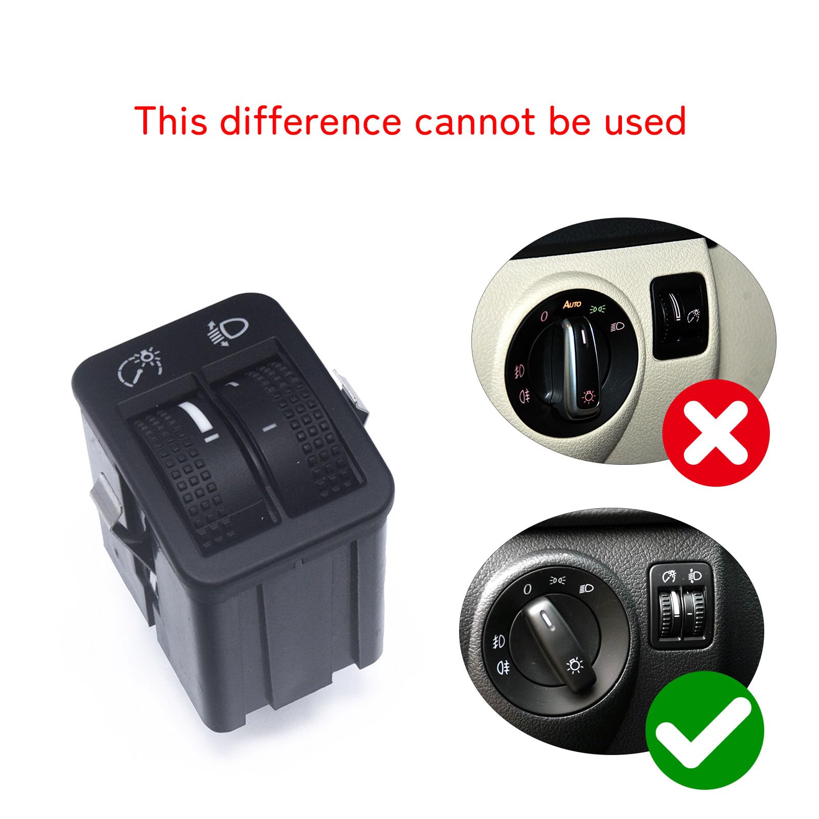 VWHS039 Auto Fari Regolare Dimmer Interruttore Fit Per OE #5N0941333
