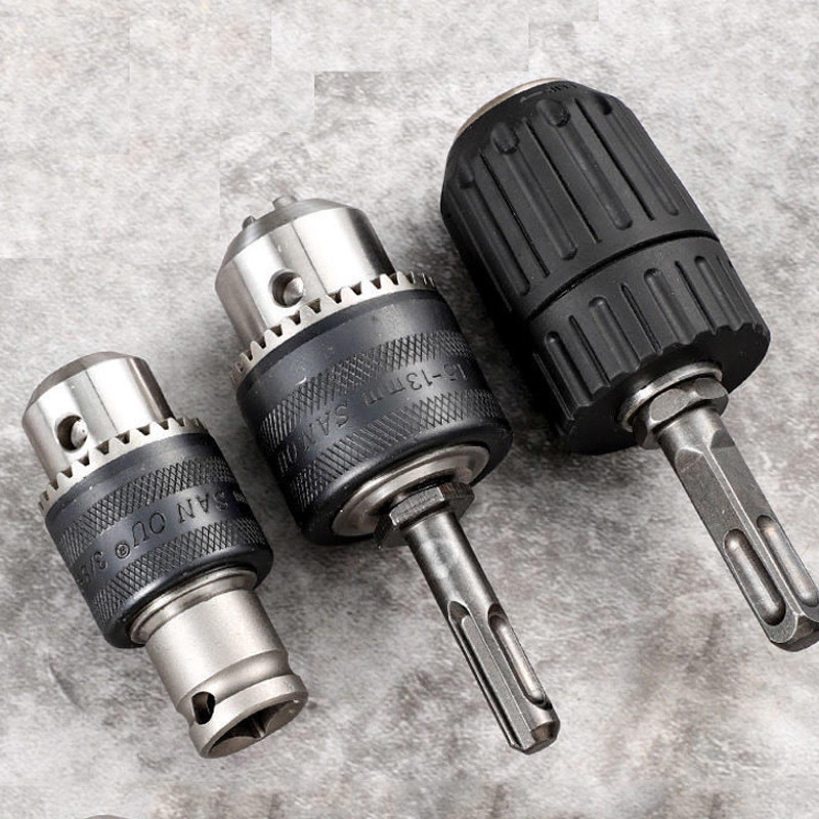 Adapter konwertera uchwytu wiertarskiego do klucza udarowego, wkrętarki elektrycznej, młota elektrycznego, gniazda sześciokątnego SDS-plus, kwadratowego, żeńskiego, konwertera 1/2 3/8 (zestaw adapte