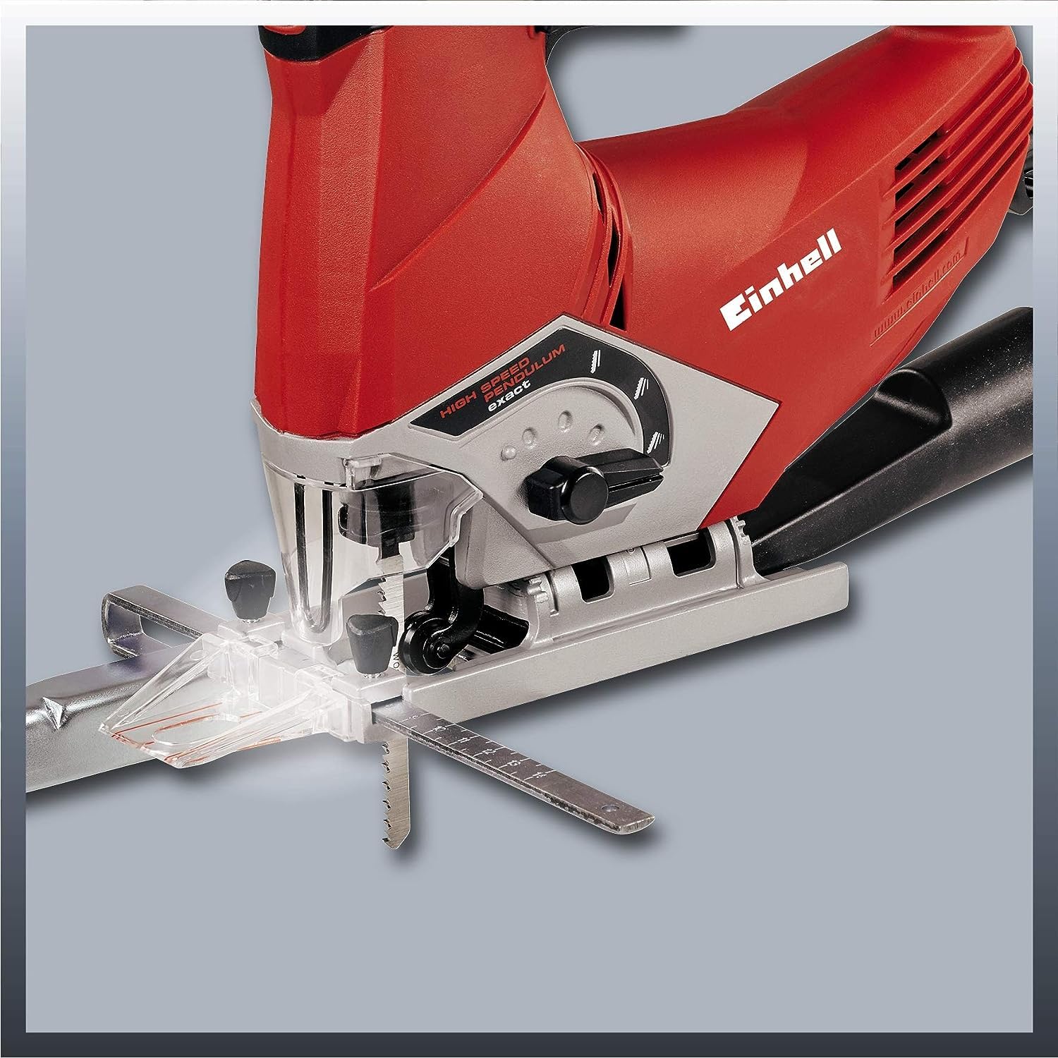 Einhell caladora con cable - TE-JS 100. 750 W, 800-3000 carreras de 1/min, profundidad de corte máx. de 100 mm, función de soplado de polvo, luz LED, incl. maletín de transporte