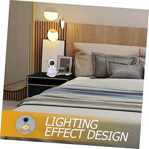 Miniatura 3 de jojofuny Astronauta Luna Lámpara Figura 3D Resina Habitación Infantil