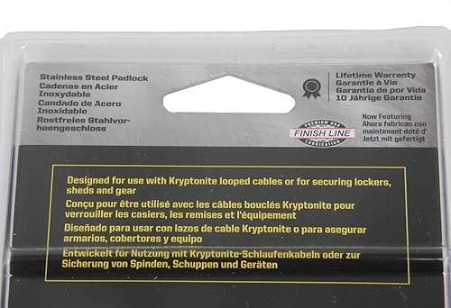 Miniatura 4 de Kryptonite Candado con llave, cerradura de acero inoxidable resistente con llaves, cerradura con llave impermeable de alta seguridad para uso al