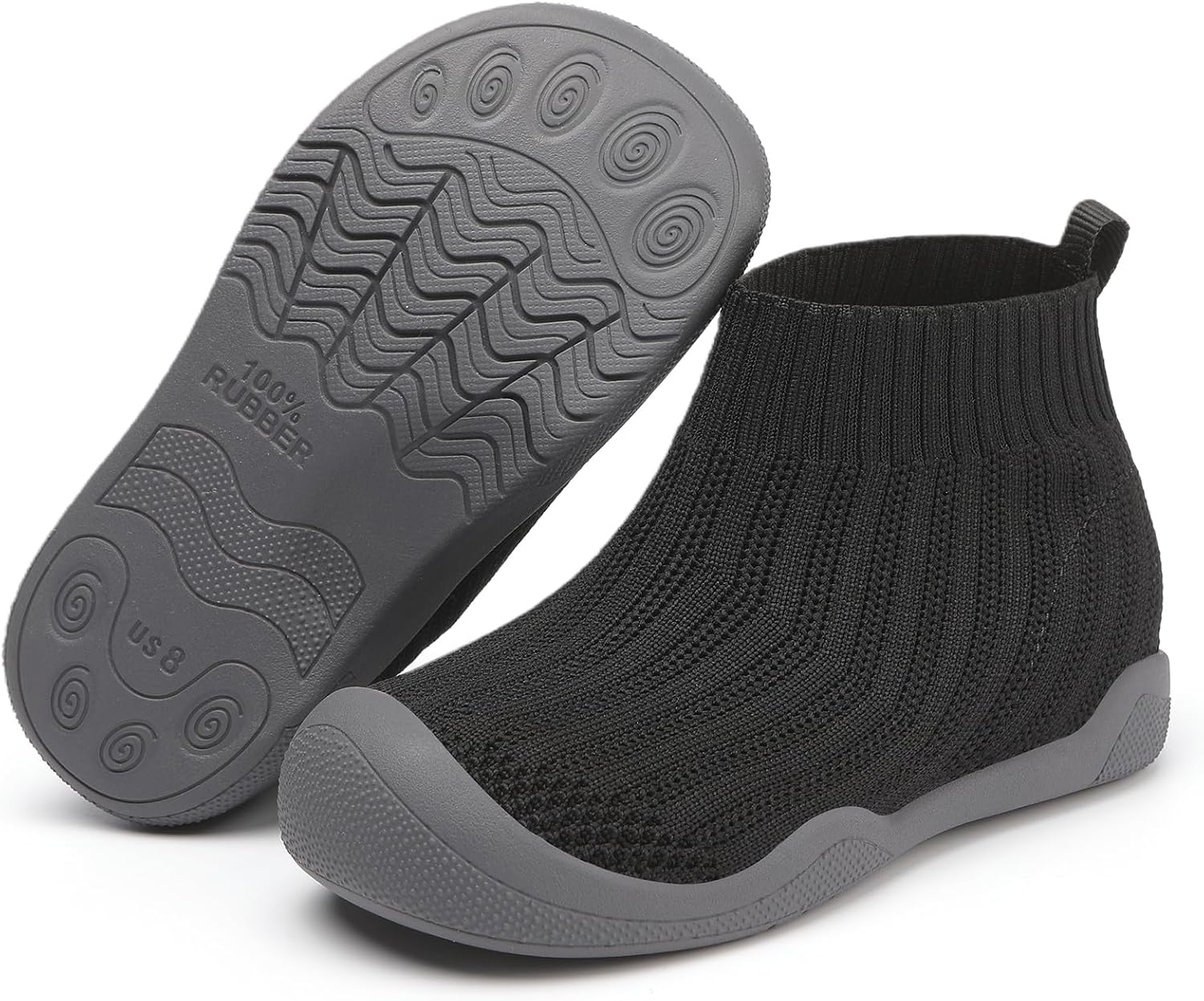 Children's Socks Wrestling Shoes Breathable and Non Slip Tennis Shoes Barefoot Sneakers with Arch Support and Toe Protection Washable Size:6-12