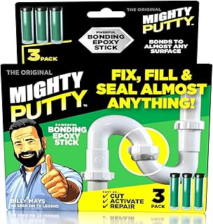 Permanent Adhesive Epoxy Putty Sticks, All Purpose Repair and Mounting Sealant for Metal, Glass, Wood, Ceramic, Crafts, Heat Resistant and Waterproof, 3 Sticks