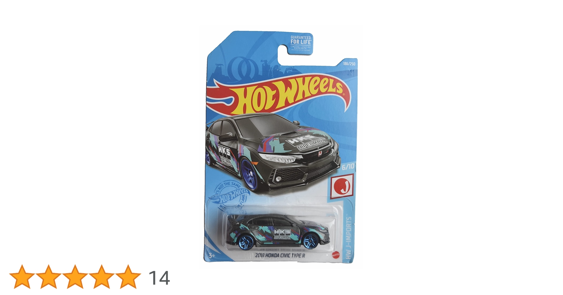 ひ*が様 Hot Wheels Civic Type R STH Hot Wheels Honda Civic Type R 2/5 - 2018, preto 81/250