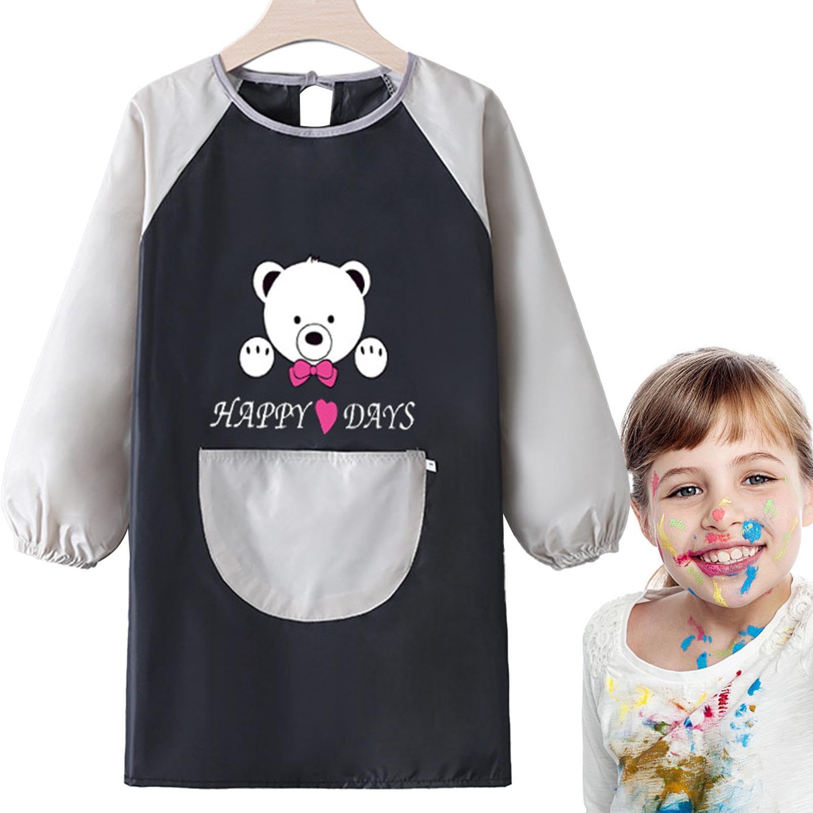 Delantal De Manga Larga Impermeable Para Niños | Protege La Ropa En Manualidades, Pintura Y Cocina
